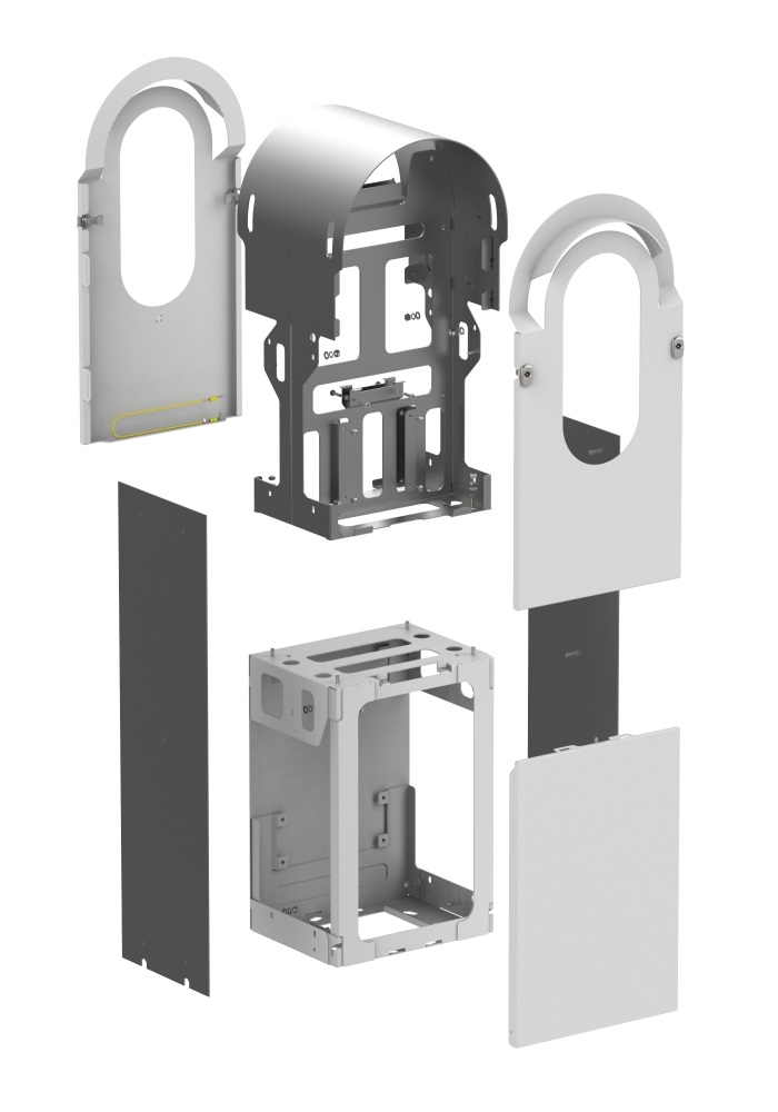 EVlink Pro AC Metal, pre 2 samostatne stojace nabíjacie stanice