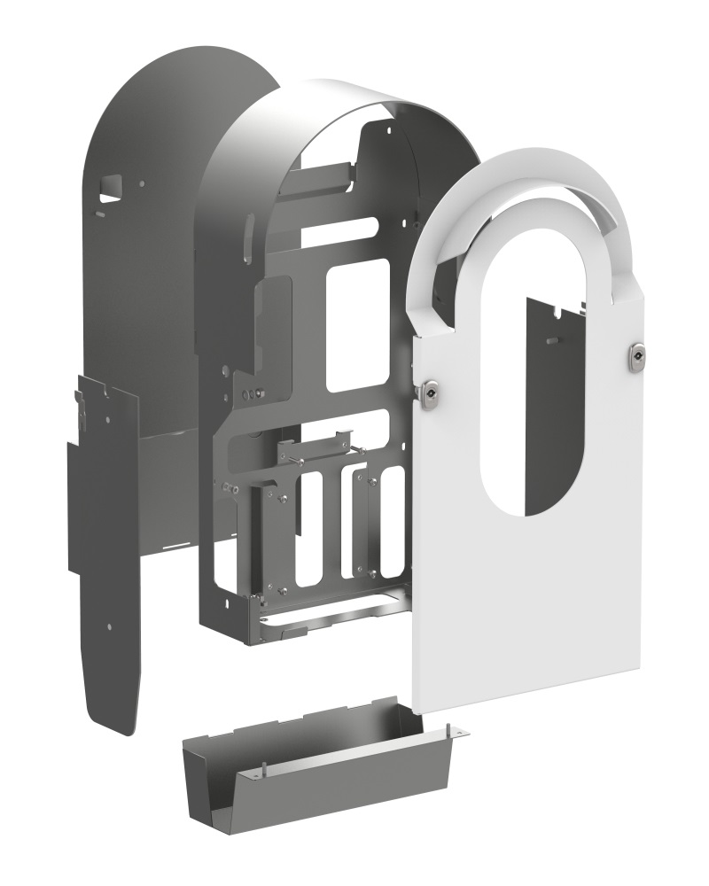 Kit enclosure, EVlink Pro AC Metal, for 1 wall-mounted charging station