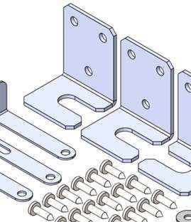 Montážní sada ComfoAir Fit 100 pro instalaci na stěnu nebo strop