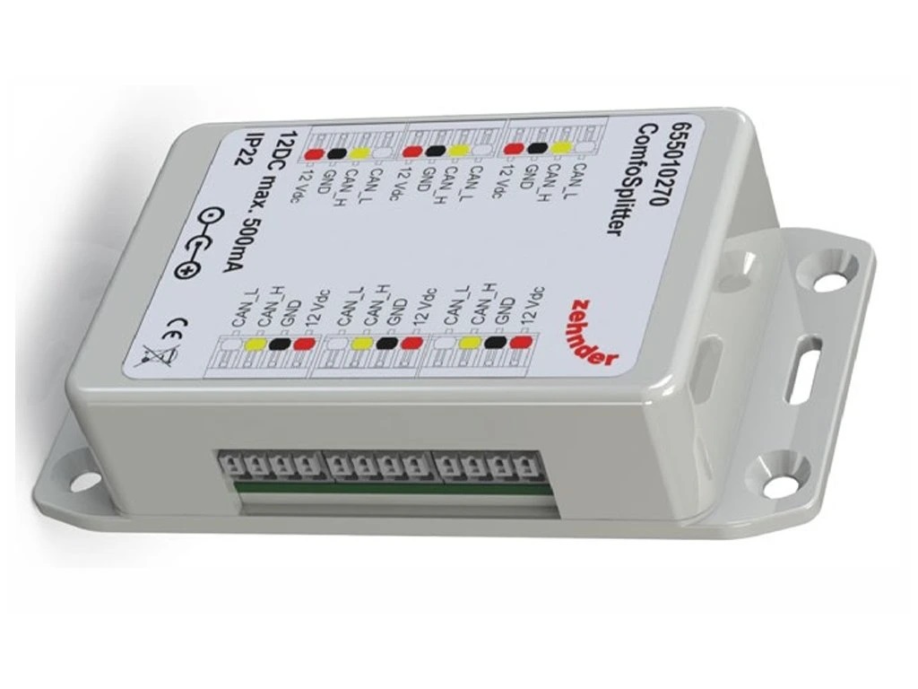ComfoSplitter - Rozšiřující modul 5x ComfoNet, pro připojení dalších zařízení kompatibilních s ComfoNet