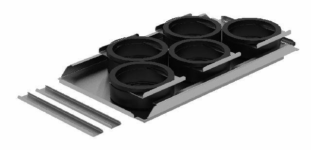 ComfoWell Therm montážní rozdělovací deska 420 - 5x DN90