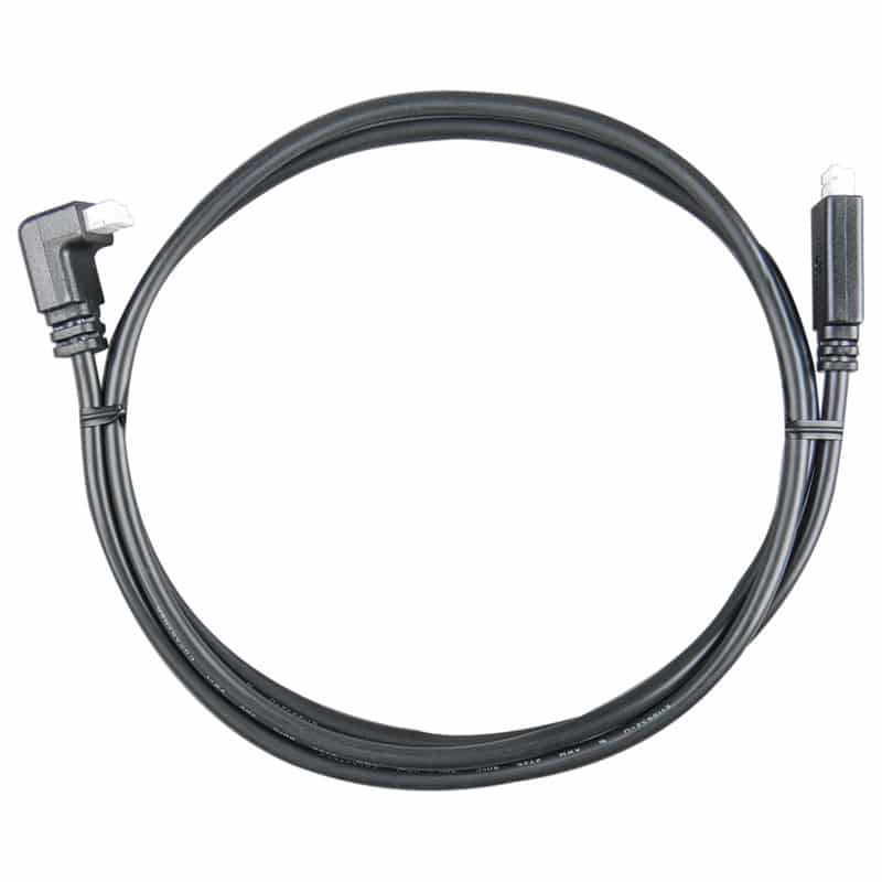 VE.Direct Cable 10m (one side Right Angle conn)