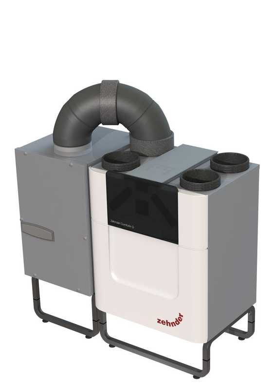 ComfoFond-L Q R TR pripojiteľný k ComfoAir Q350/450 TR - nastavenie R (pravá)