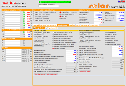 [WA000022] Heating Control - SW nadstavba - Diferenční regulace 2x